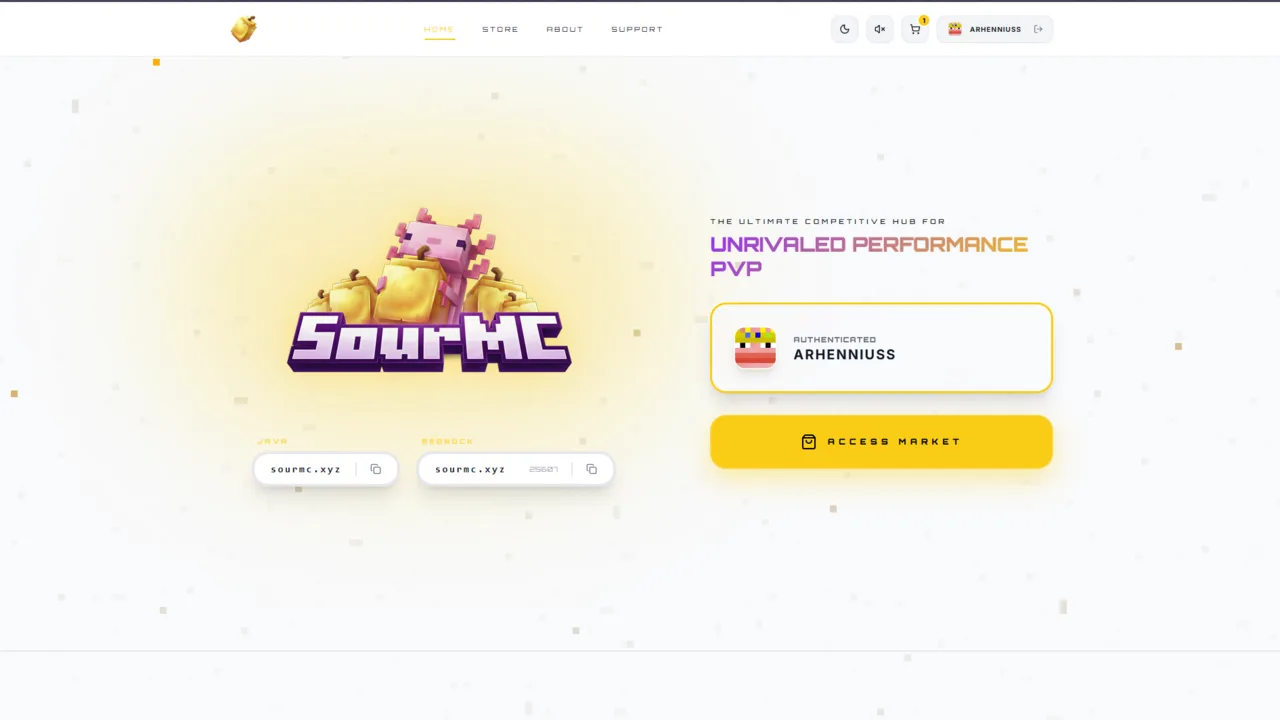 SourMC Website Template - screenshot 1